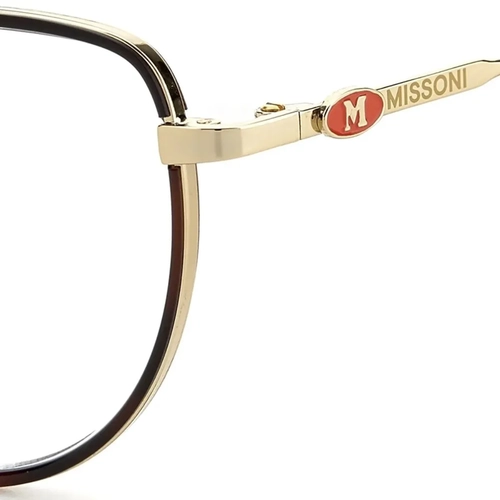Óculos de Grau M Missoni  MMI 0061 06J 5119 R Metal Preto e Dourado