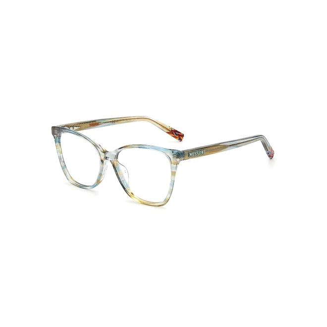 Óculos de Grau Missoni MIS 0013 JUR 5316 R Acetato Azul Mesclado Transparente 1