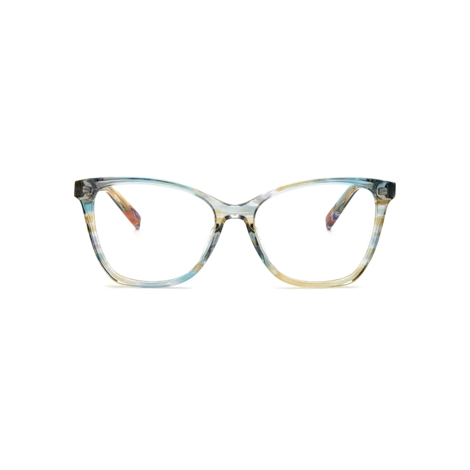 Óculos de Grau Missoni MIS 0013 JUR 5316 R Acetato Azul Mesclado Transparente 2
