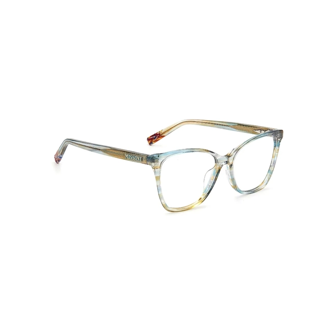 Óculos de Grau Missoni MIS 0013 JUR 5316 R Acetato Azul Mesclado Transparente 3