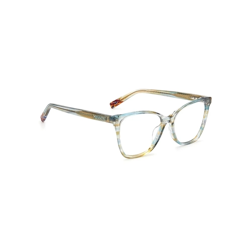 Óculos de Grau Missoni MIS 0013 JUR 5316 R Acetato Azul Mesclado Transparente