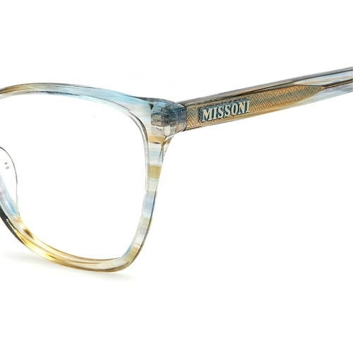 Óculos de Grau Missoni MIS 0013 JUR 5316 R Acetato Azul Mesclado Transparente