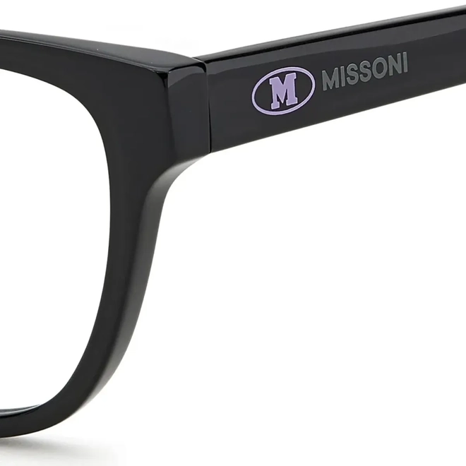 Óculos de Grau M Missoni MMI 0072 807 5216 R Acetato Preto 3