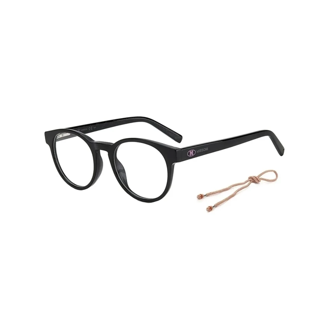 Óculos de Grau M Missoni MMI 0077 807 4819 R Acetato Preto 1