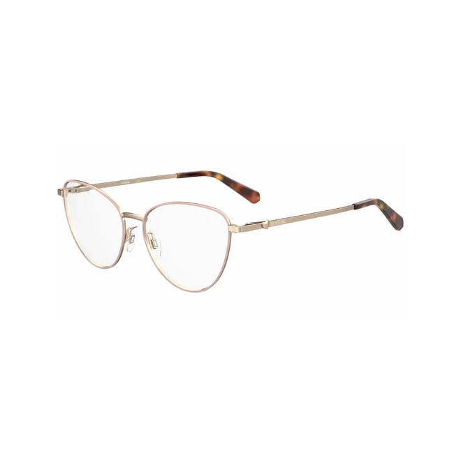 Óculos de Grau Love Moschino MOL587 FWM 5516 R Metal Dourado e Rosa