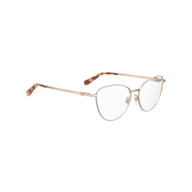 Óculos de Grau Love Moschino MOL587 FWM 5516 R Metal Dourado e Rosa 3