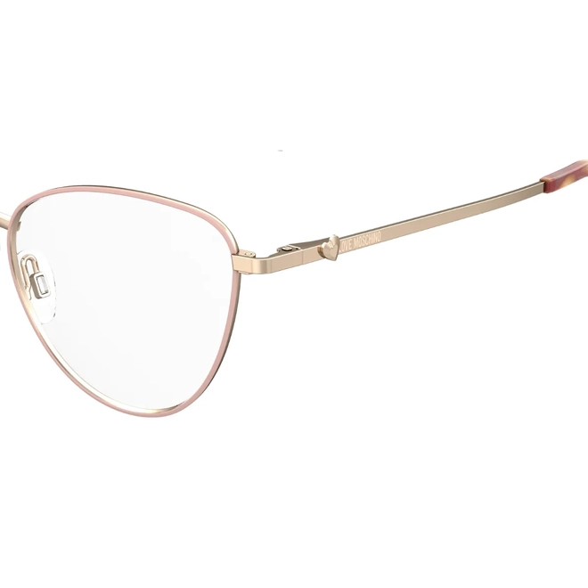 Óculos de Grau Love Moschino MOL587 FWM 5516 R Metal Dourado e Rosa 4