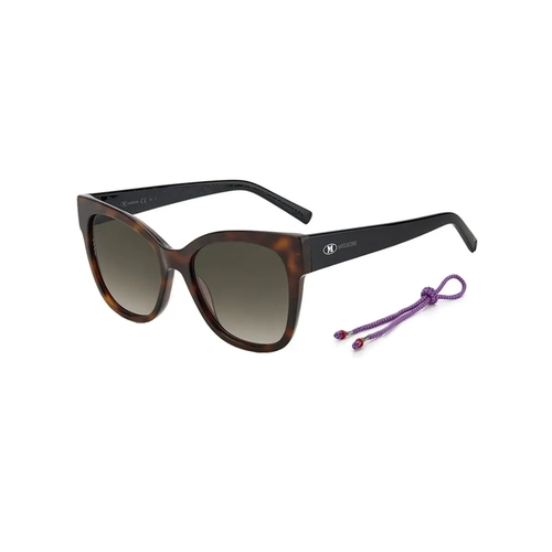 Óculos de Sol M Missoni MMI 0070/S 581 55HA S Acetato Marrom Mesclado com lentes na cor Marrom Degradê