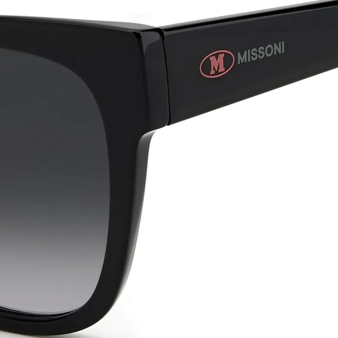 Óculos de Sol M Missoni MMI 0070/S 807 559O S Acetato Preto com lentes na cor Cinza Escuro Degradê 3