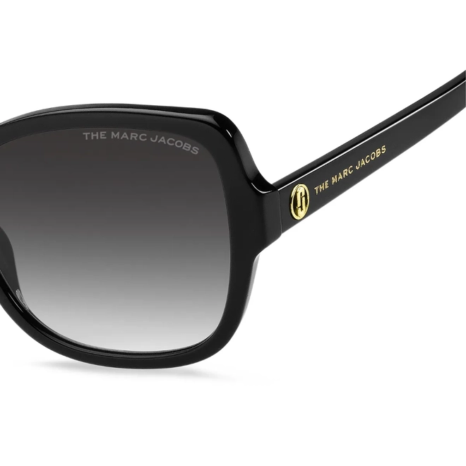 Óculos de Sol Marc Jacobs MARC 555/S 807 559O S Acetato Preto com lentes na cor Cinza Degradê 3
