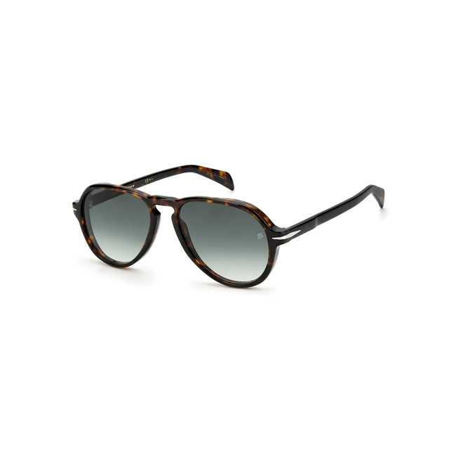 Óculos de Sol David Beckham DB 7079/S 086 559K S Acetato Marrom Mesclado com lentes na cor Verde Degradê 1