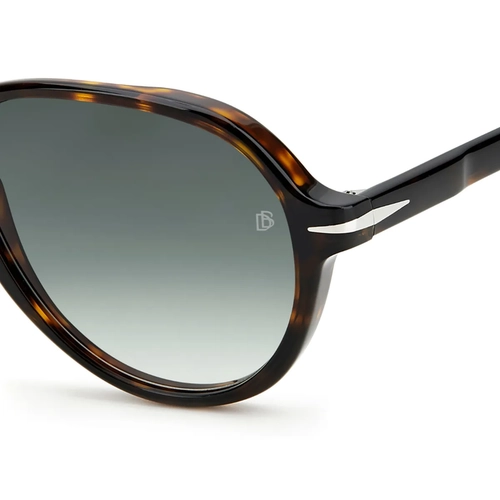 Óculos de Sol David Beckham DB 7079/S 086 559K S Acetato Marrom Mesclado com lentes na cor Verde Degradê