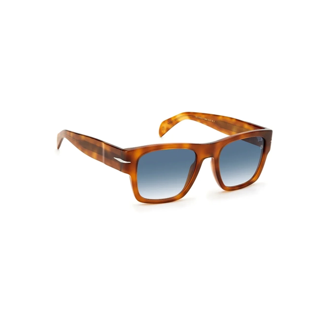 Óculos de Sol David Beckham DB 7000/BOLD C9B 5208 S Acetato Marrom Mesclado com lentes na cor Azul Degradê 3