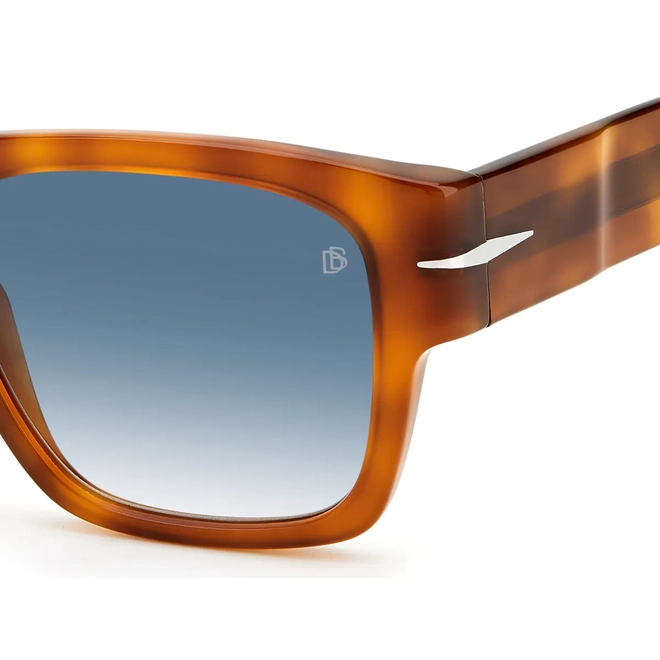 Óculos de Sol David Beckham DB 7000/BOLD C9B 5208 S Acetato Marrom Mesclado com lentes na cor Azul Degradê 4