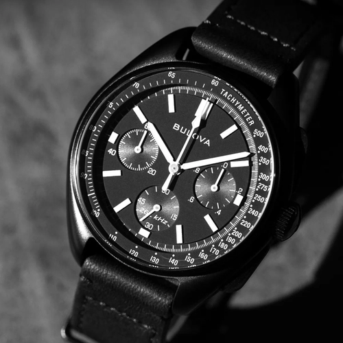 Relógio Bulova Archive Series Lunar Pilot Precisionist - 98A186N Preto
