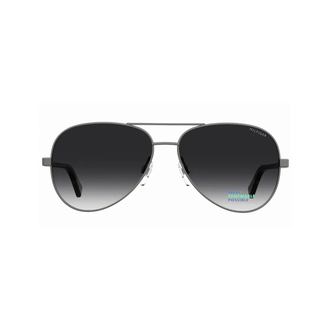 Óculos de Sol Tommy Hilfiger TH 1921/RE/S HWL 589O S Metal Grafite com lentes na cor Cinza Degradê 2