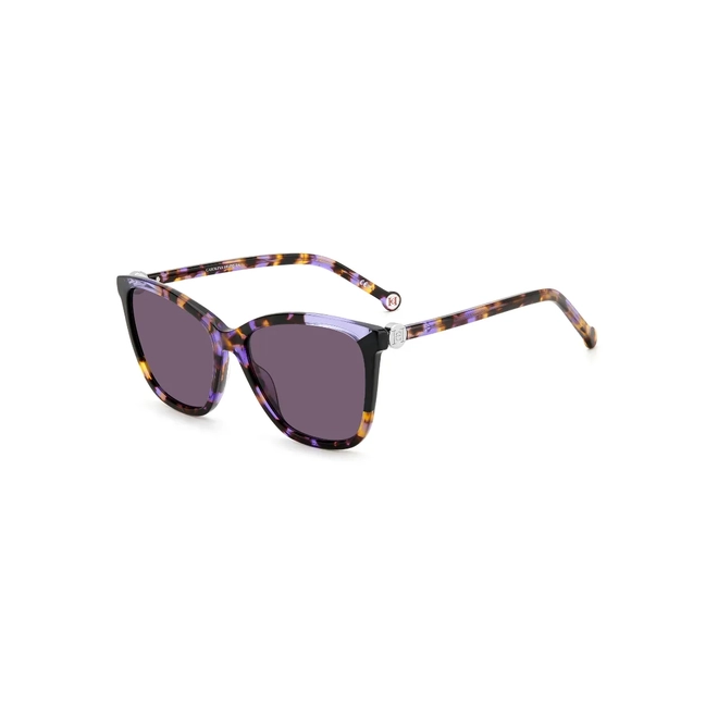 Óculos de Sol Carolina Herrera CH 0052/S F0T 58UR S Acetato Preto e Violeta Degradê com lentes na cor Violeta 1