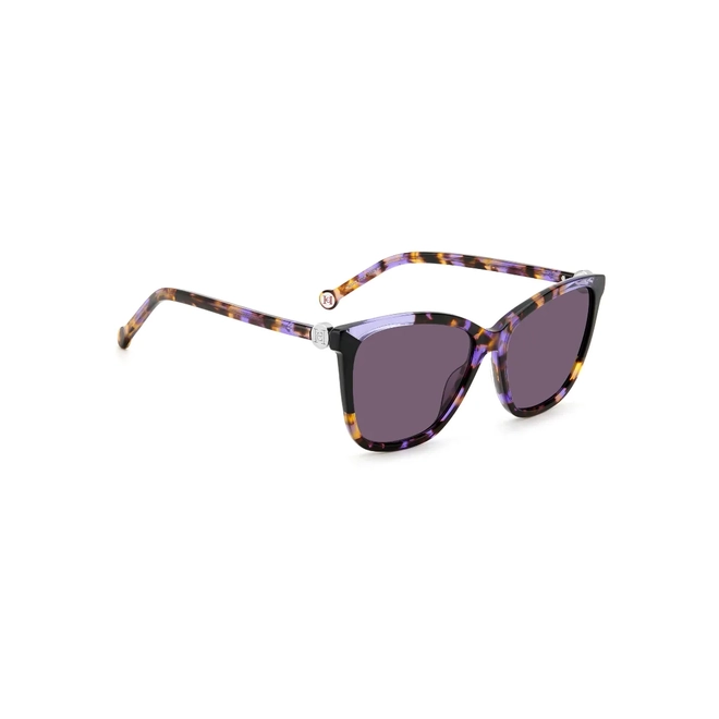 Óculos de Sol Carolina Herrera CH 0052/S F0T 58UR S Acetato Preto e Violeta Degradê com lentes na cor Violeta 3