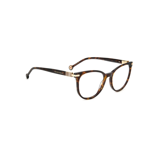 Óculos de Grau Carolina Herrera HER 0156 086 5318 R Acetato Marrom Mesclado 3