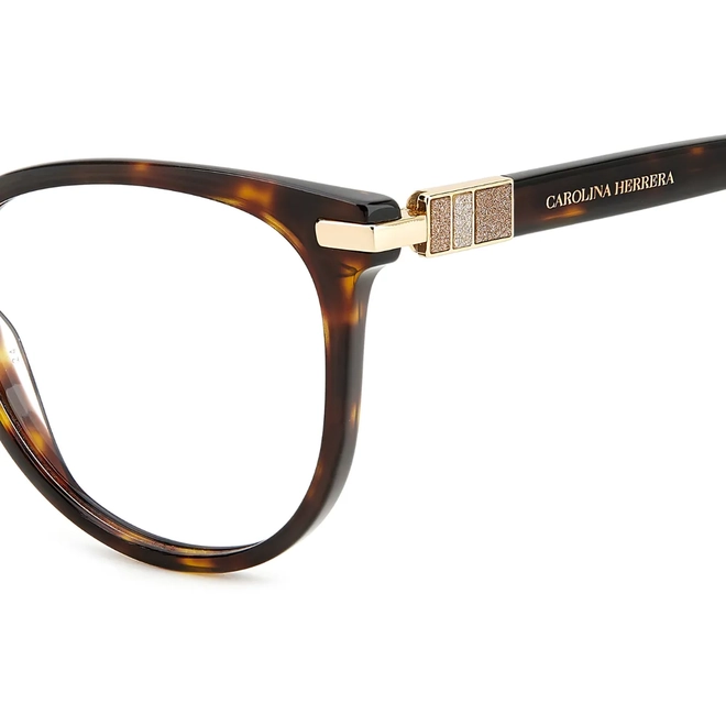 Óculos de Grau Carolina Herrera HER 0156 086 5318 R Acetato Marrom Mesclado 4