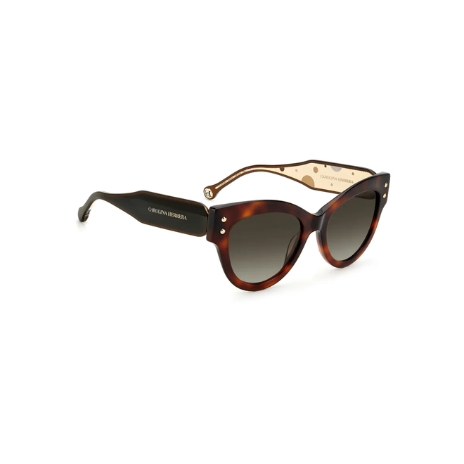 Óculos de Sol Carolina Herrera CH 0009/S 05L 54HA S Acetato Marrom Mesclado com lentes na cor Marrom Degradê 3