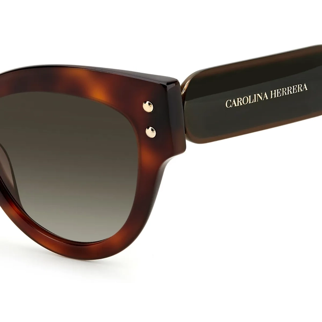 Óculos de Sol Carolina Herrera CH 0009/S 05L 54HA S Acetato Marrom Mesclado com lentes na cor Marrom Degradê 4