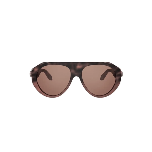 Óculos de Sol Bvlgari BV40060I_5656S Acetato Marrom Mesclado com lentes na cor Marrom