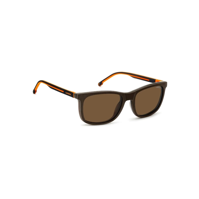 Óculos de Grau Carrera CA 8918/C 12J 5418 S Poliamida Marrom e Laranja com Clip-On na cor Marrom Polarizado 3