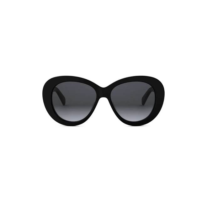 Óculos de Sol Celine Triomphe CL40317U_5501B Acetato Preto com lentes na cor Cinza Degradê 2