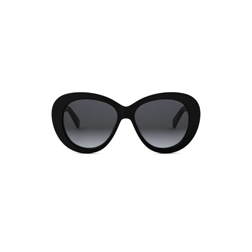 Óculos de Sol Celine Triomphe CL40317U_5501B Acetato Preto com lentes na cor Cinza Degradê
