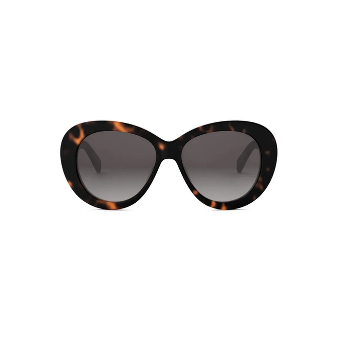Óculos de Sol Celine Triomphe CL40317U_5552F Acetato Marrom Mesclado com lentes na cor Marrom 2