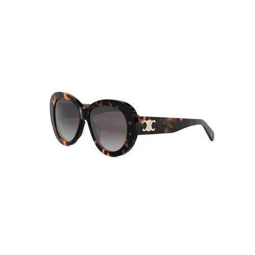 Óculos de Sol Celine Triomphe CL40317U_5552F Acetato Marrom Mesclado com lentes na cor Marrom