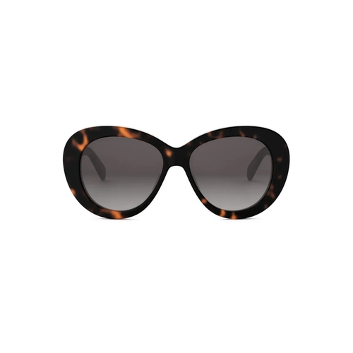 Óculos de Sol Celine Triomphe CL40317U_5552F Acetato Marrom Mesclado com lentes na cor Marrom