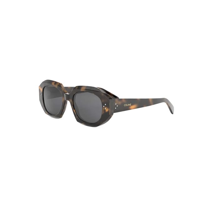 Óculos de Sol Celine CL40319I_5253A Acetato Marrom Mesclado com lentes na cor Cinza 1