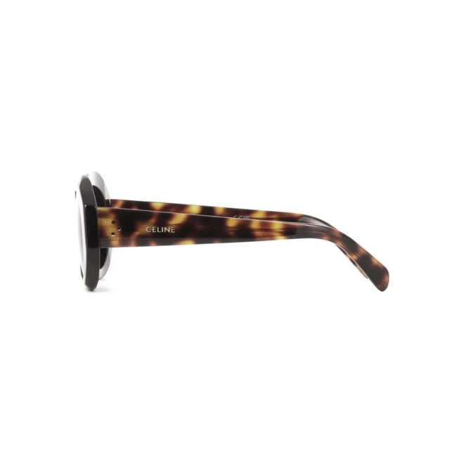 Óculos de Sol Celine CL40319I_5253A Acetato Marrom Mesclado com lentes na cor Cinza 3