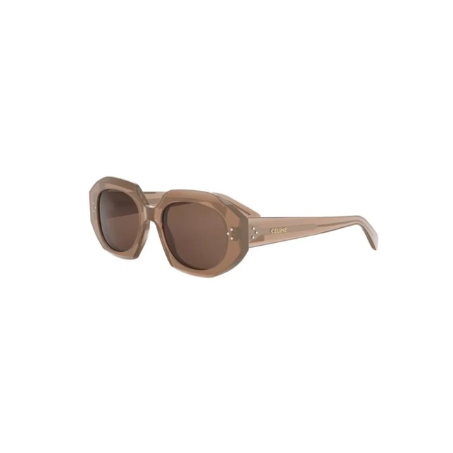 Óculos de Sol Celine CL40319I_5248E Acetato Marrom com lentes na cor Marrom 1