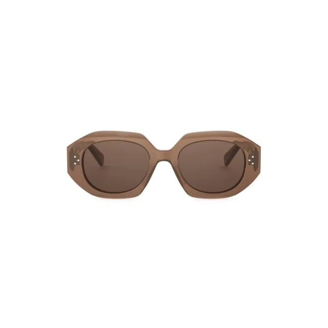 Óculos de Sol Celine CL40319I_5248E Acetato Marrom com lentes na cor Marrom 2