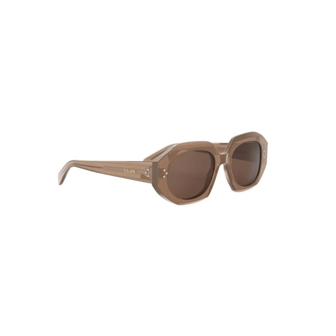 Óculos de Sol Celine CL40319I_5248E Acetato Marrom com lentes na cor Marrom 3
