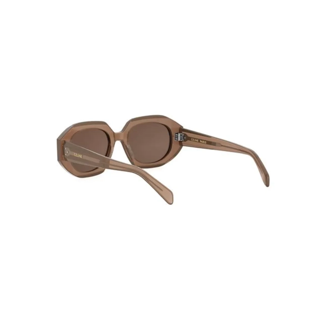 Óculos de Sol Celine CL40319I_5248E Acetato Marrom com lentes na cor Marrom 5