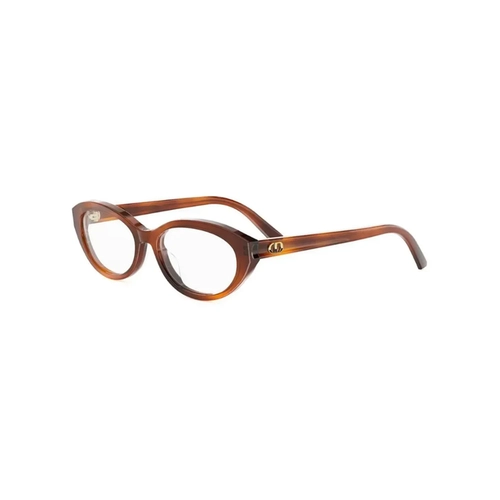 Óculos de Grau Christian Dior Diorglowo B1I CD50127I_53054 Acetato Marrom Mesclado