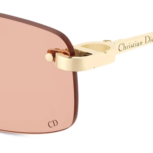 Óculos de Sol Christian Dior CDior S4U CD40203U_5910Z Metal Dourado com lentes na cor Rosa