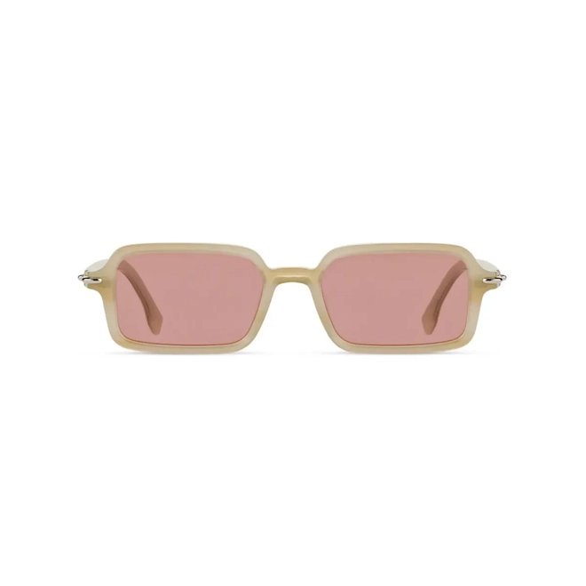 Óculos de Sol Fendi FE40174I_5160Z Acetato Bege com lentes na cor Rosa 2