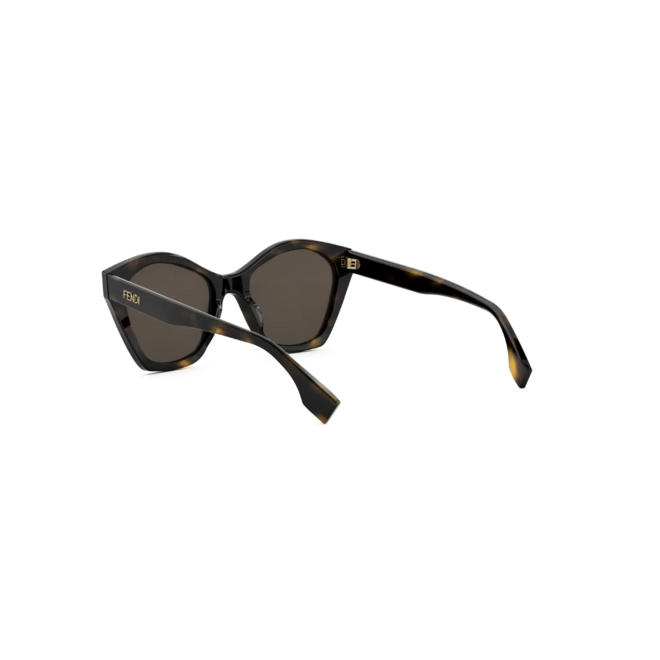 Óculos de Sol Fendi FE40175I_5452E Acetato Marrom Mesclado com lentes na cor Marrom 4