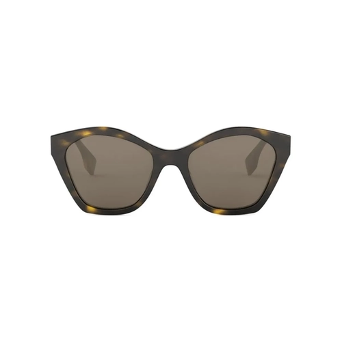 Óculos de Sol Fendi FE40175I_5452E Acetato Marrom Mesclado com lentes na cor Marrom