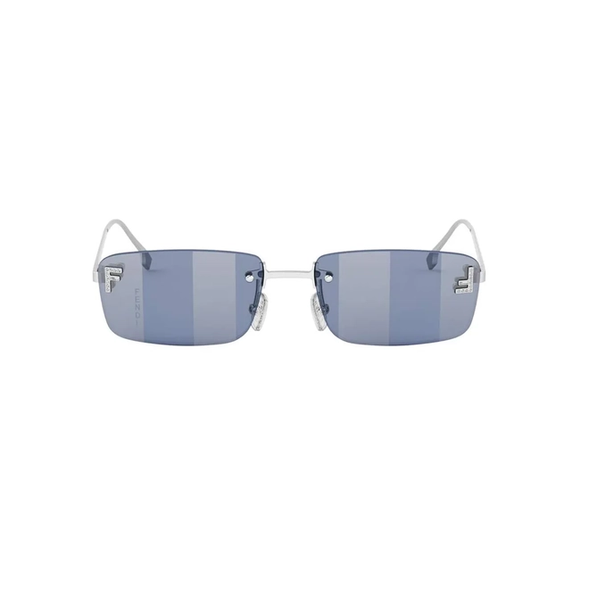 Óculos de Sol Fendi FE4172US_5416X Metal Prateado com lentes na cor Azul 2