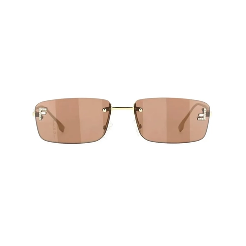 Óculos de Sol Fendi FE4172US_5432G Metal Dourado com lentes na cor Marrom