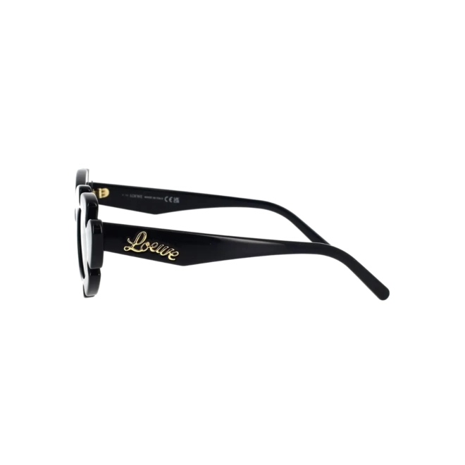 Óculos de Sol Loewe LW40088U_4701A Acetato Preto com lentes na cor Cinza 3