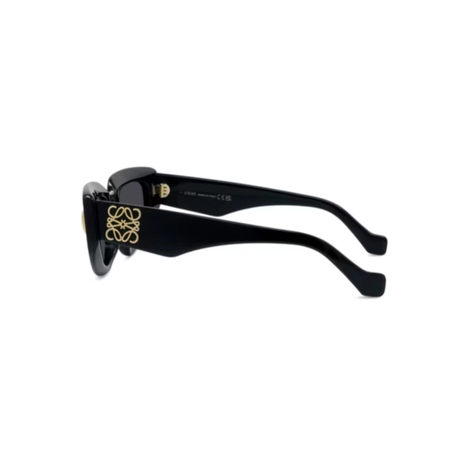 Óculos de Sol Loewe LW40160I_5101A Acetato Preto com lentes na cor Cinza 4