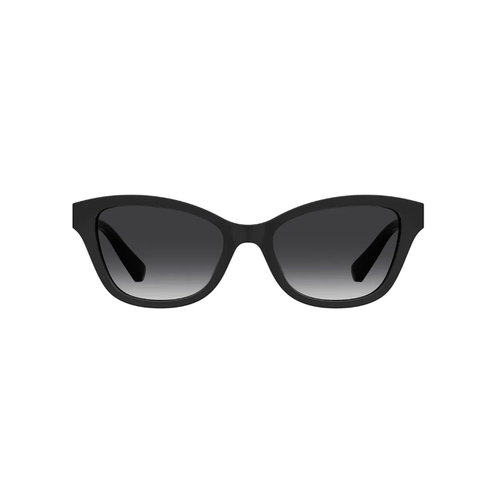 Óculos de Grau Love Moschino Juvenil MOL657/C/TN 807 4917 S Acetato Preto com Clip-On na cor Cinza Escuro Degradê
