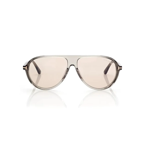 Óculos de Sol Tom Ford Fotocromático FT1023_6093E Acetato Cinza com lentes na cor Marrom Fotocromático
